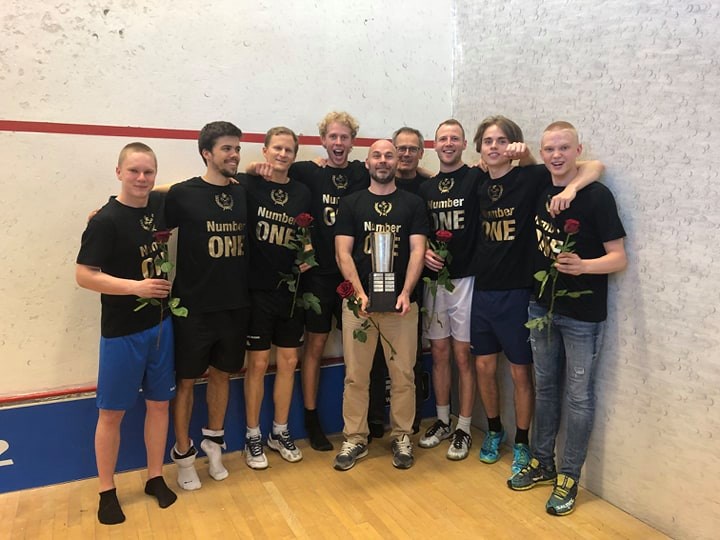 Bild på Göteborgs squashklubb som vann SM-guld 2019
